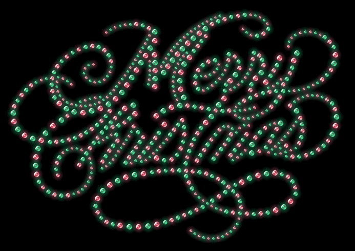Merry christmas gif small red green